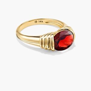 Heirloom Garnet solid 10k yellow gold Ring
